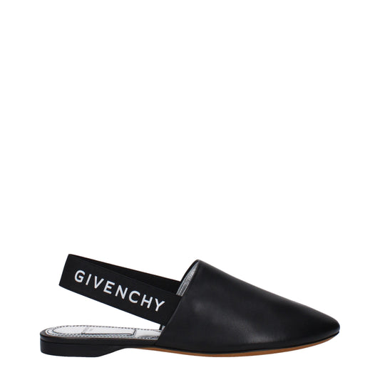 Schwarze Lederpantoletten von Givenchy