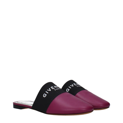 Givenchy Lila Leder Hausschuhe Sandalen