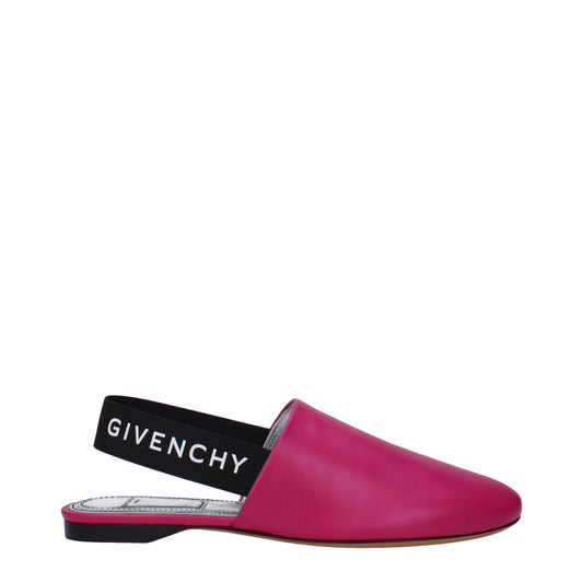 Givenchy – Rosa flache Ledersandalen