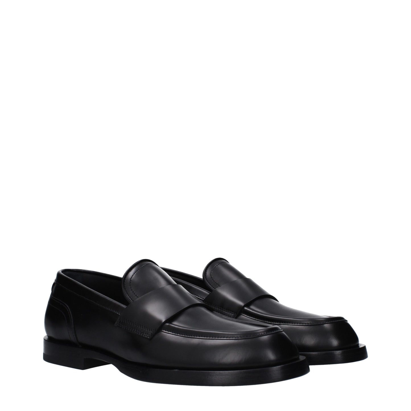 Dolce &amp; Gabbana – Slipper aus schwarzem Leder