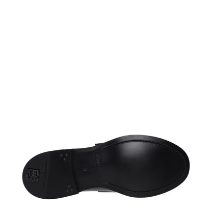 Dolce &amp; Gabbana – Slipper aus schwarzem Leder