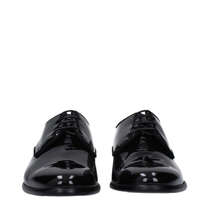 Dolce &amp; Gabbana – Oxfords und Derbys aus schwarzem Leder