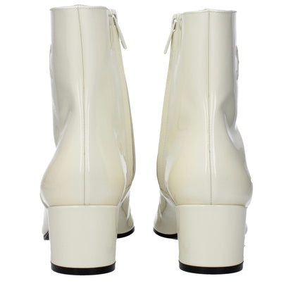Beigefarbene Stiefeletten aus Leder von Celine