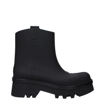 Chloé – Schwarze Baumwollstiefeletten