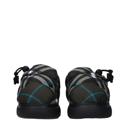Slip-On-Loafer aus grünem Stoff von Burberry