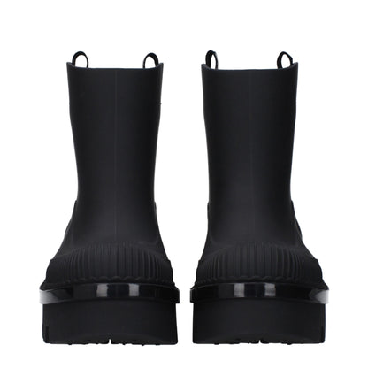 Chloé – Schwarze Baumwollstiefeletten