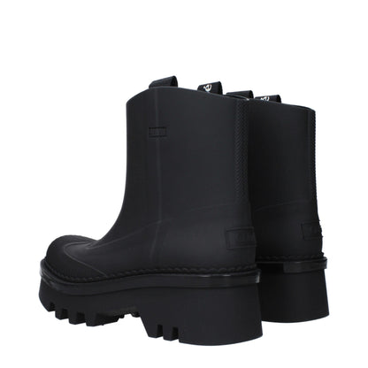 Chloé – Schwarze Baumwollstiefeletten