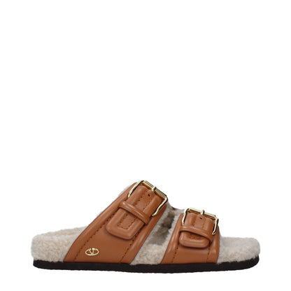Valentino Garavani – Hausschuhe aus braunem Leder