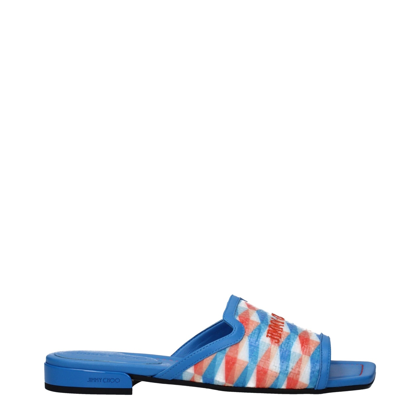 Jimmy Choo Hellblaue Stoff-Hausschuhe