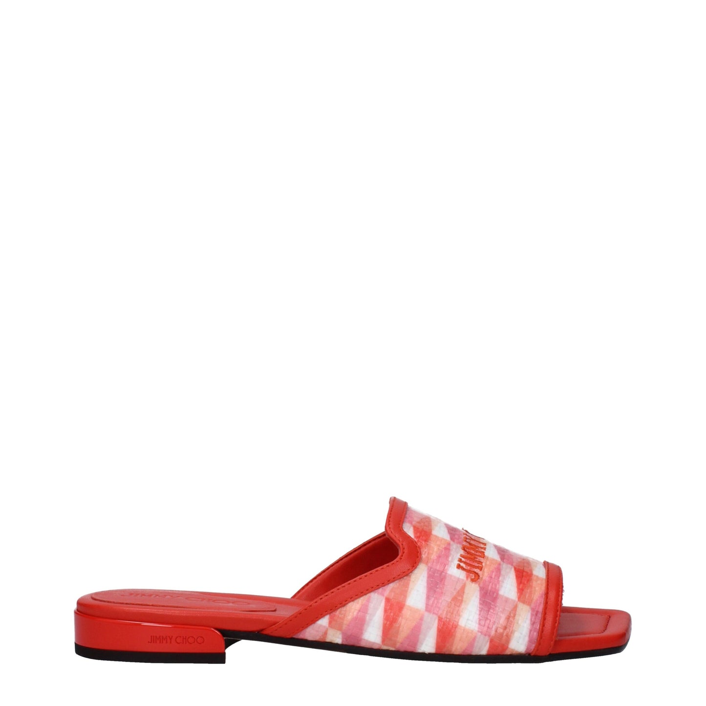 Jimmy Choo Orange Stoff-Hausschuhe