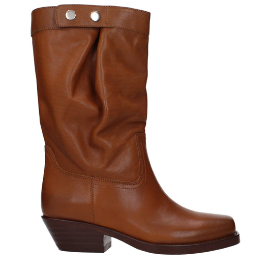 Isabel Marant – Braune Lederstiefeletten