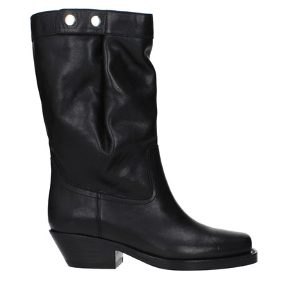 Isabel Marant Black Leather Ankle Boots