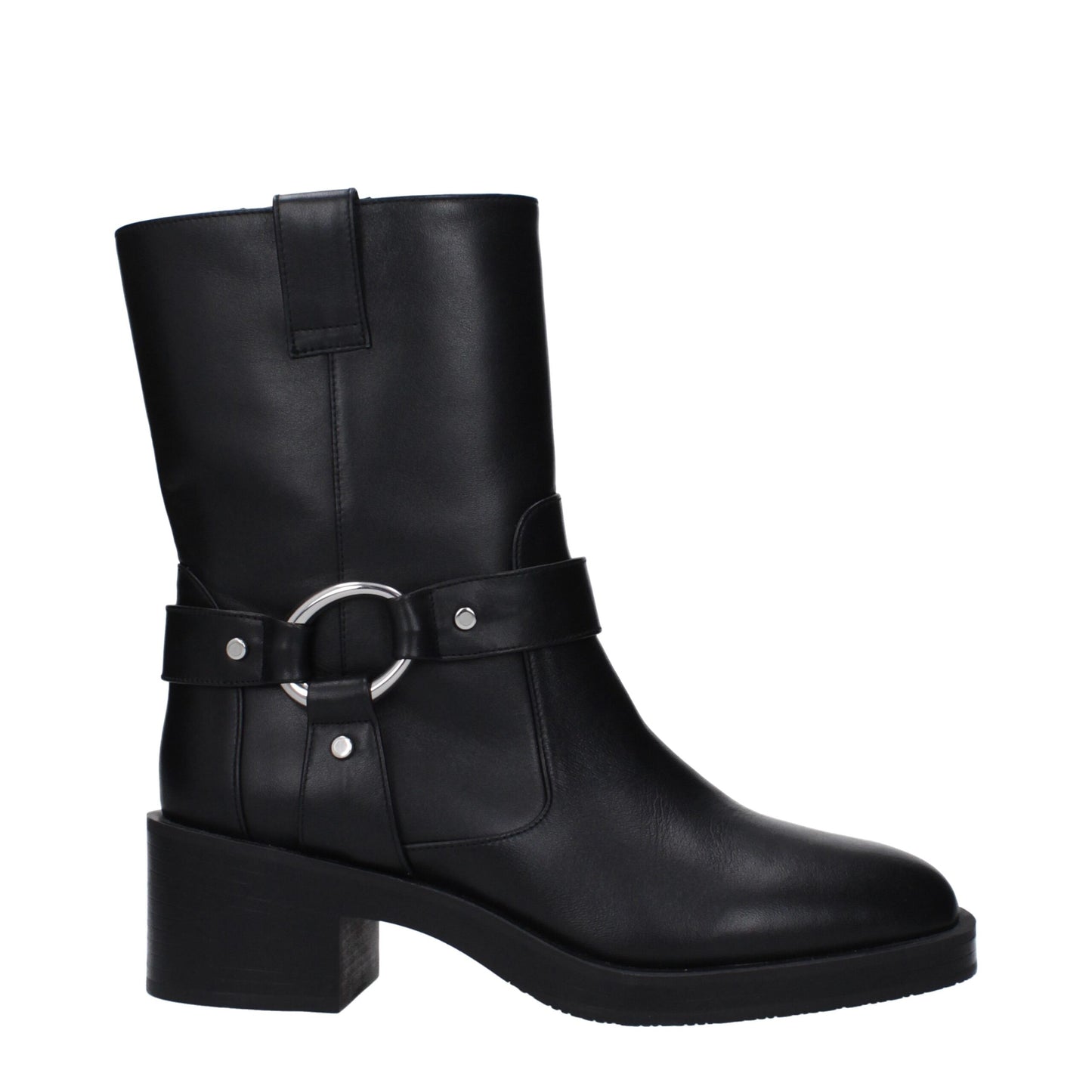 Stuart Weitzman – Schwarze Lederstiefeletten