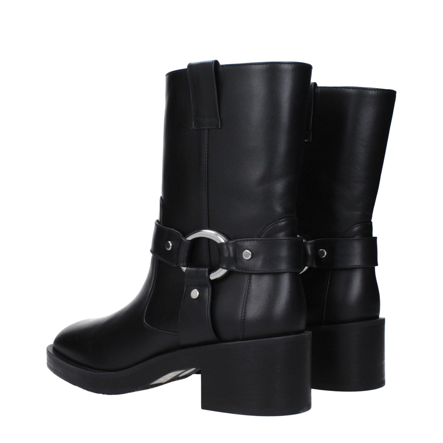 Stuart Weitzman – Schwarze Lederstiefeletten