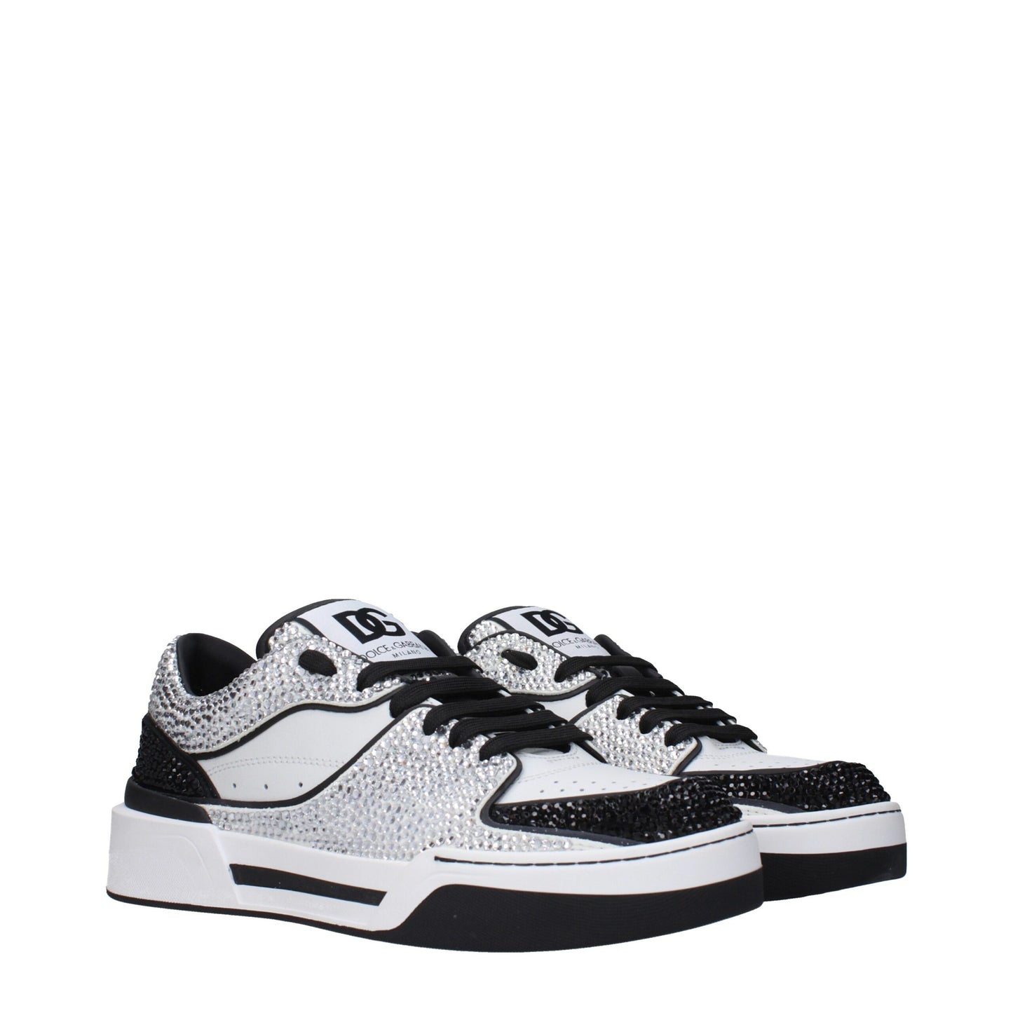 Dolce &amp; Gabbana Weiße niedrige Lederschuhe