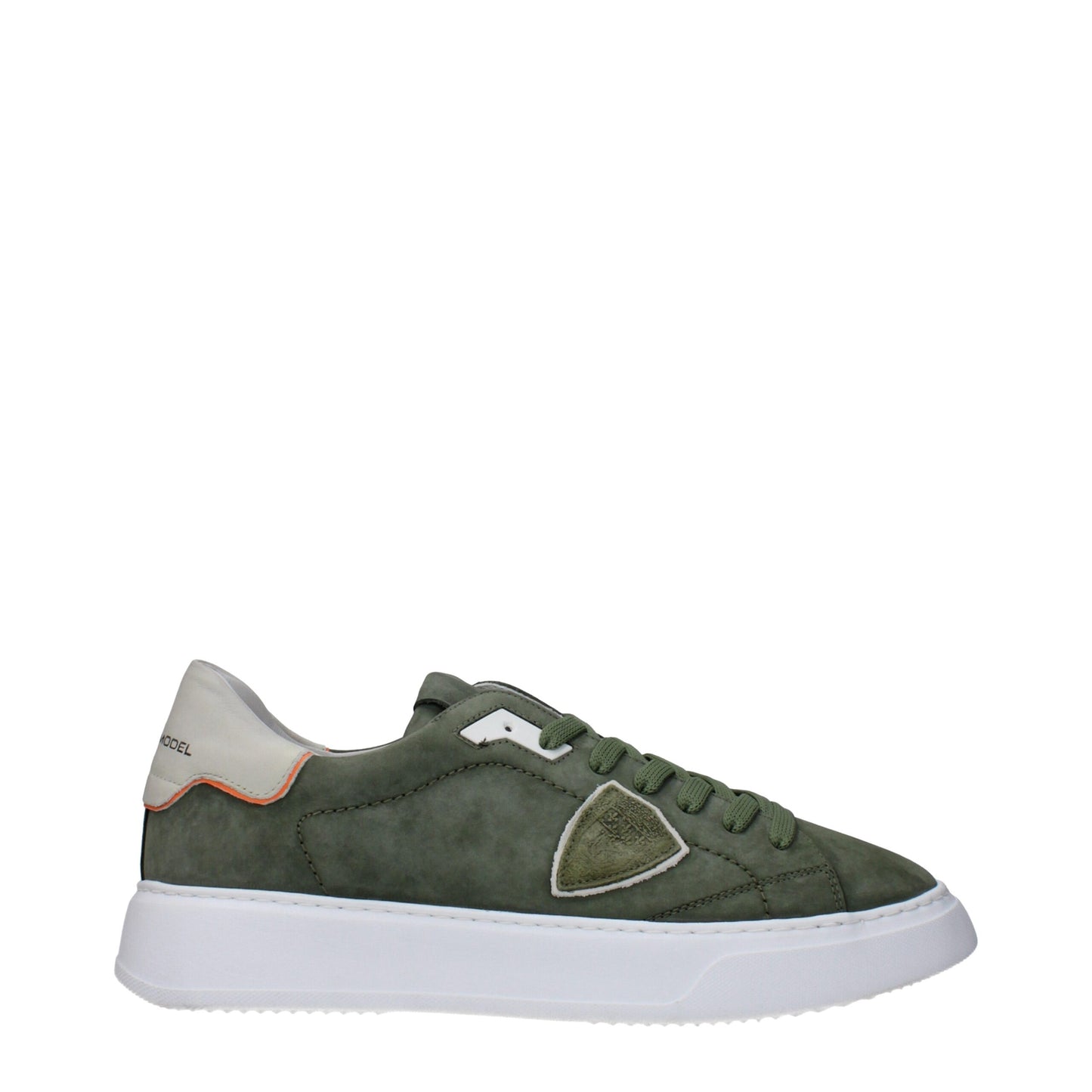 Philippe Model Grüne Leder Low-Tops