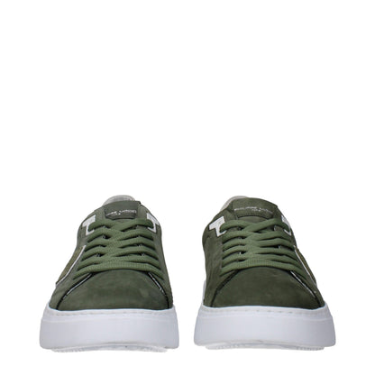 Philippe Model Grüne Leder Low-Tops
