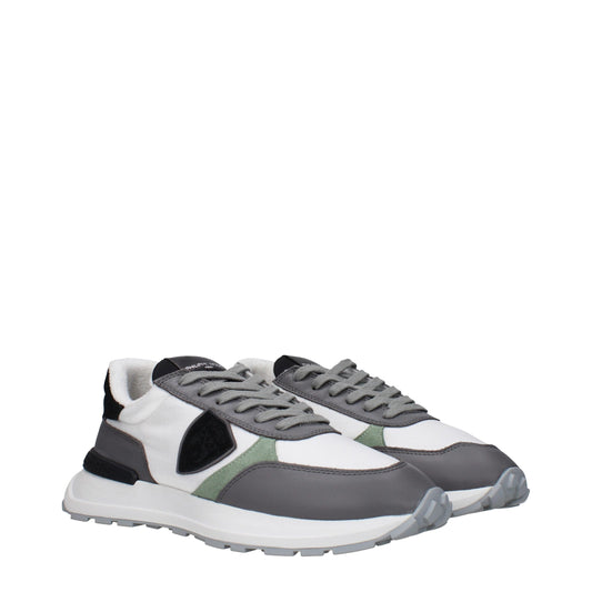 Philippe Model Weiße Stoff-Low-Tops