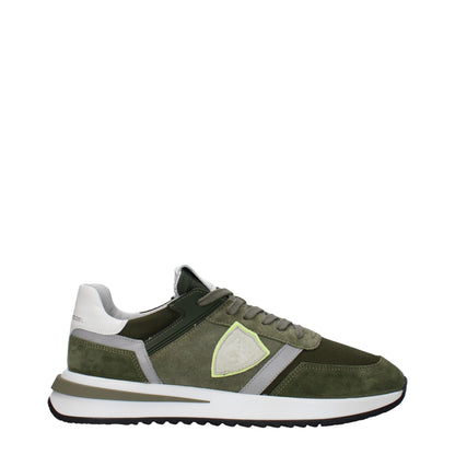 Philippe Model – Grüne Sport-Sneaker aus Leder