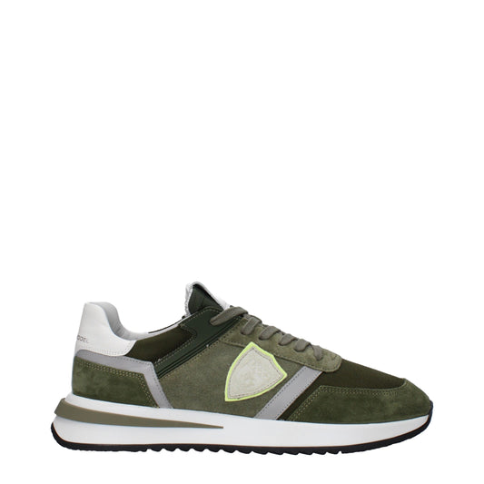 Philippe Model – Grüne Sport-Sneaker aus Leder