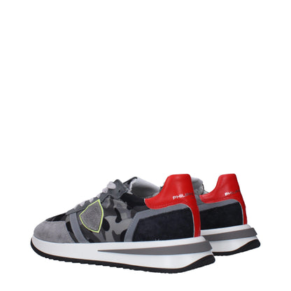 Philippe Model – Graue Stoff-Sneaker