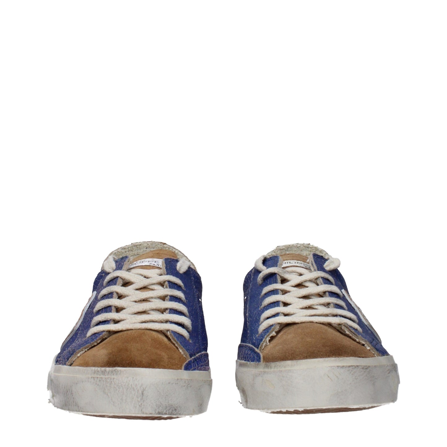 Philippe Model Blaue Leder Low-Tops