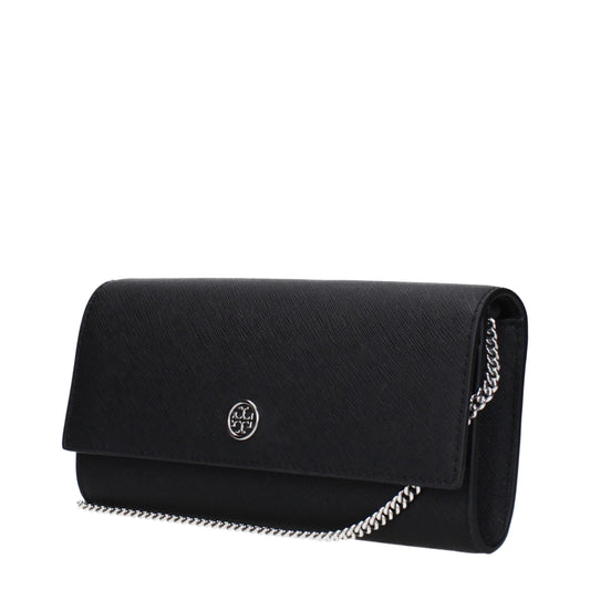 Tory Burch Schwarze Leder-Clutch-Taschen