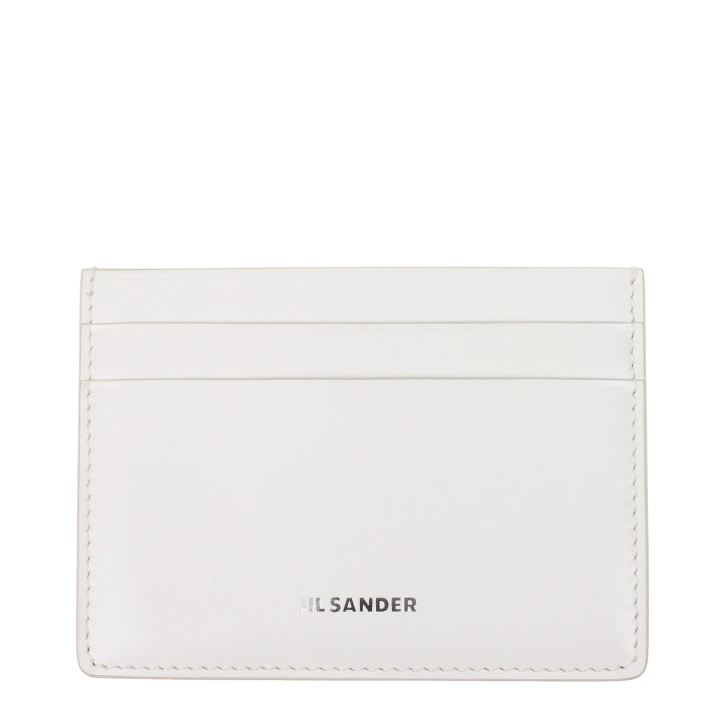 Jil Sander White Leather Cardholder