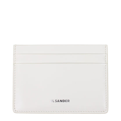 Jil Sander White Leather Cardholder