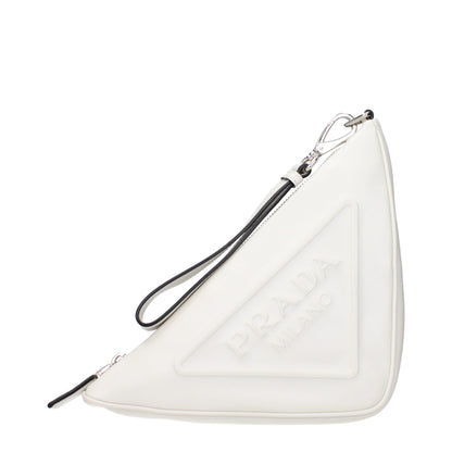 Prada Weiße Leder Clutches