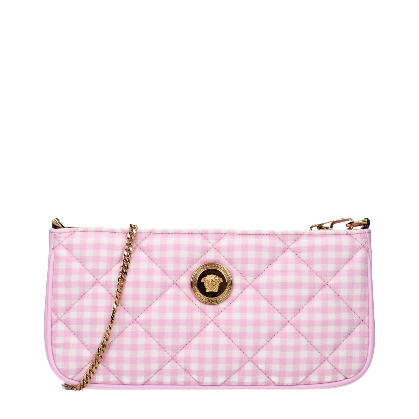 Versace Schultertasche aus pinkfarbenem Stoff