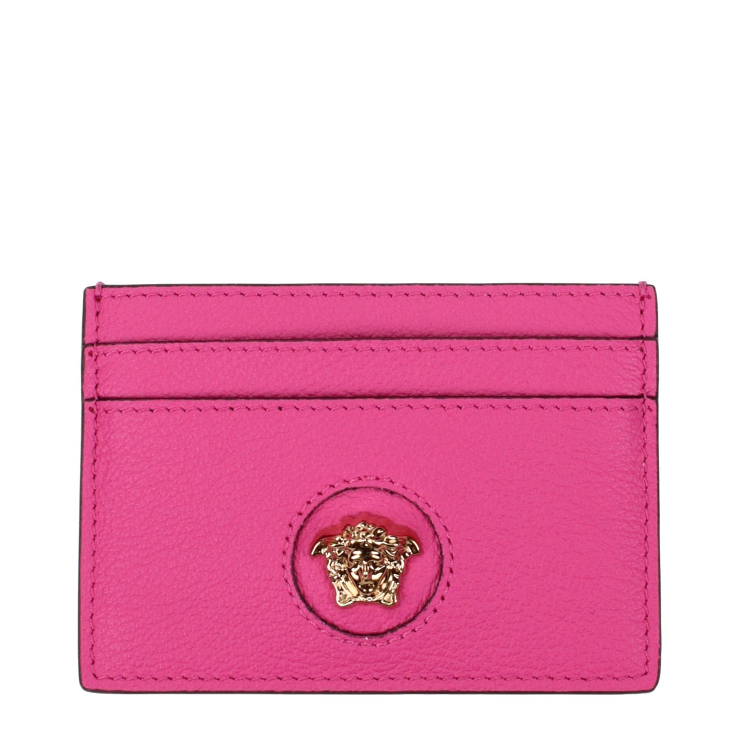 Versace Kartenhalter aus rosafarbenem Leder
