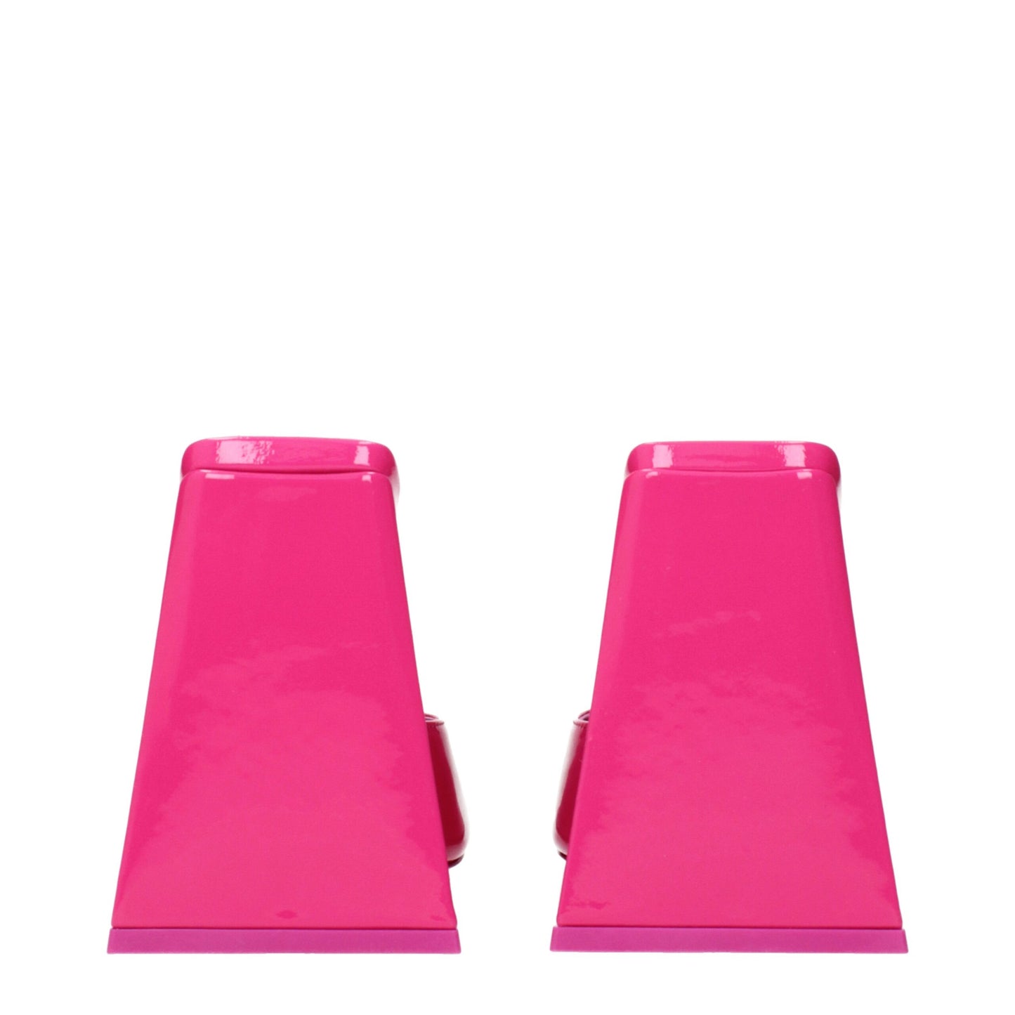 The Attico Plateau-Sandalen aus rosafarbenem Leder