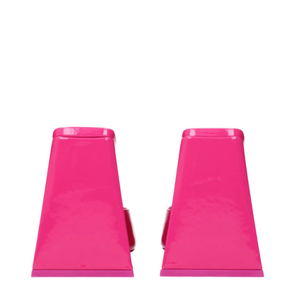 The Attico Plateau-Sandalen aus rosafarbenem Leder