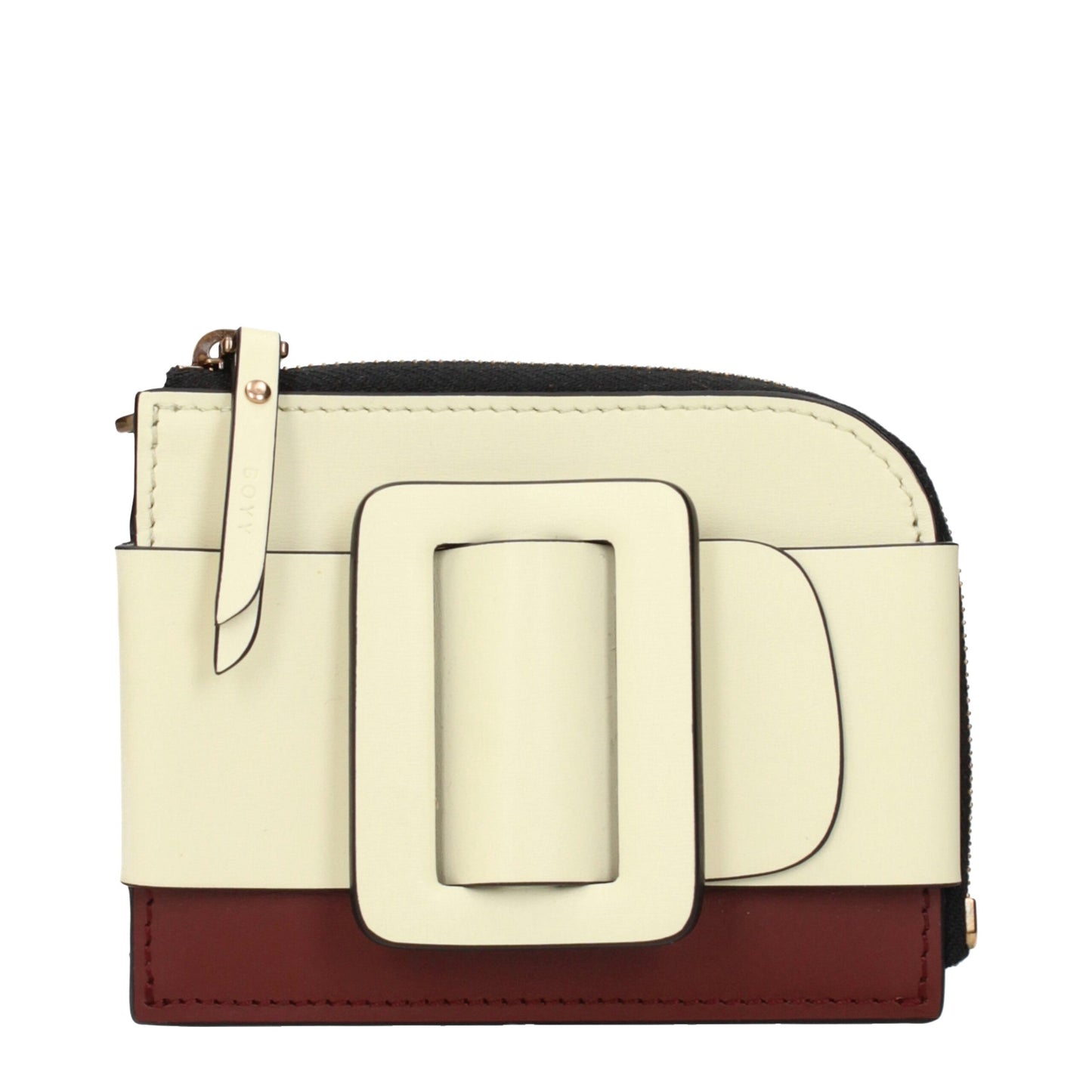 Boyy Kartenhalter aus beigem Leder