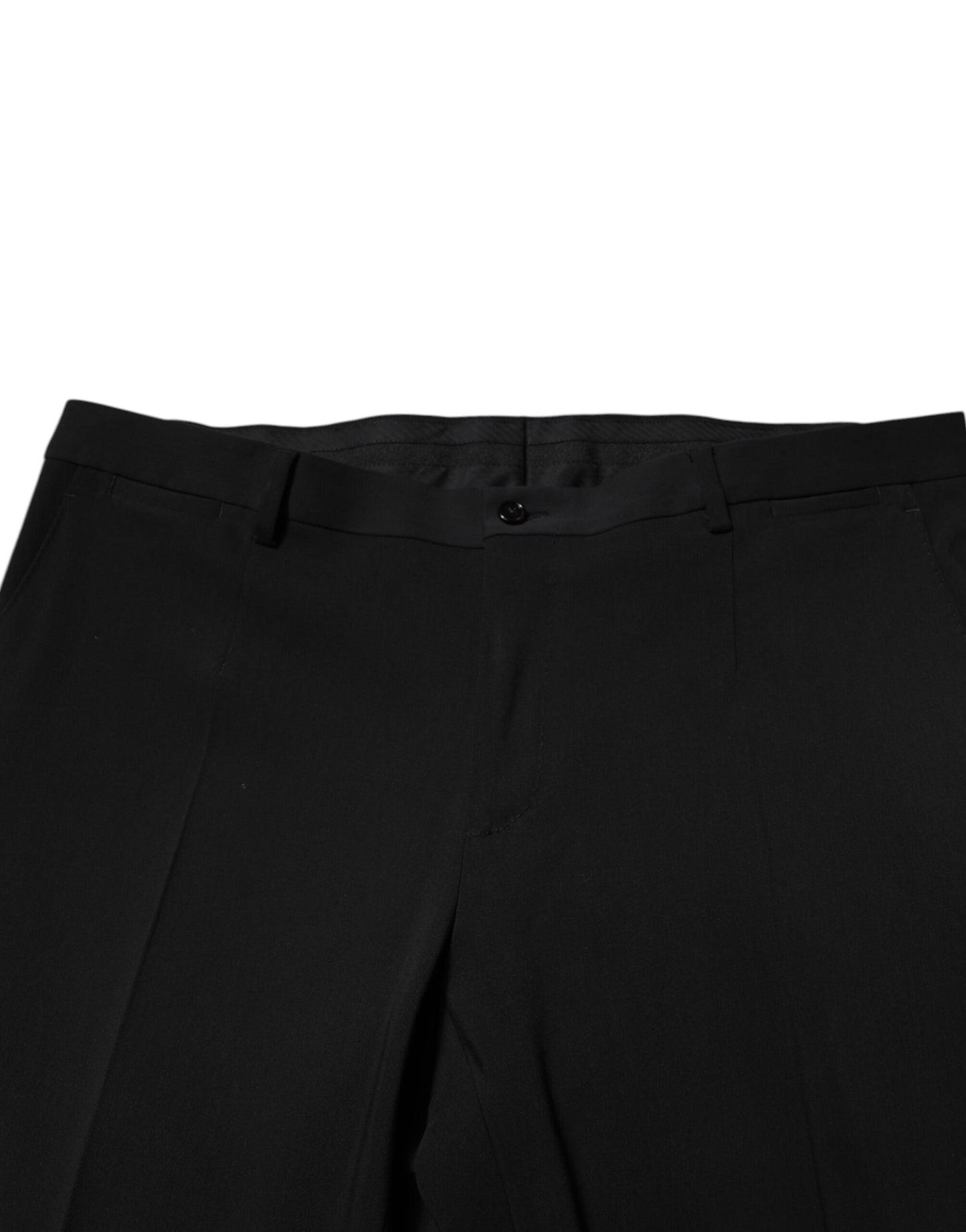 Dolce &amp; Gabbana – Schwarzer, einreihiger, zweiteiliger Anzug aus Baumwolle