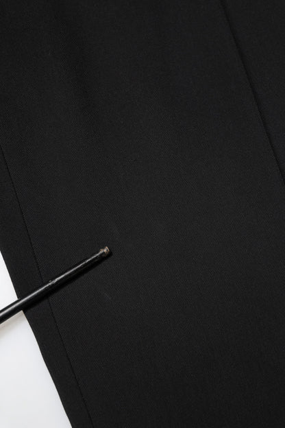 Dolce &amp; Gabbana – Schwarzer, einreihiger, zweiteiliger Anzug aus Baumwolle