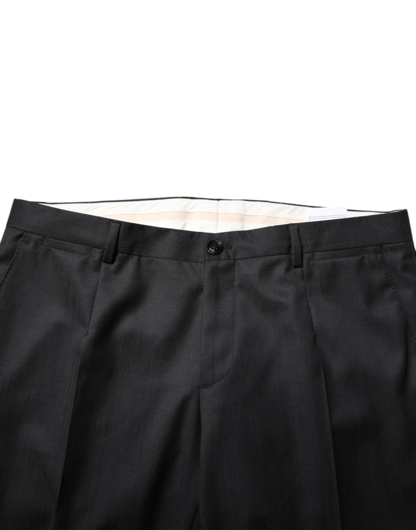 Dolce &amp; Gabbana – Einreihiger, zweiteiliger Anzug aus dunkelgrauer Wolle