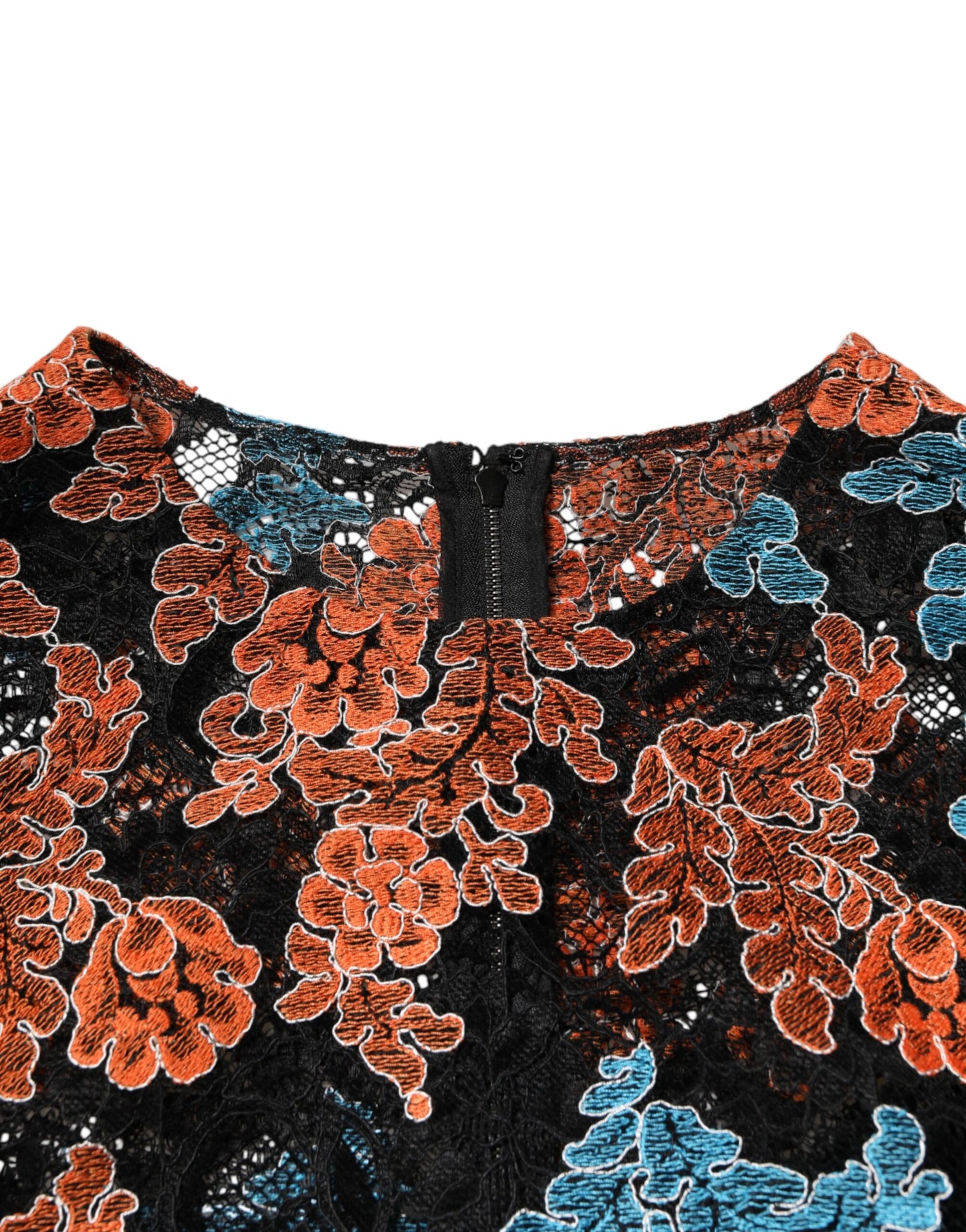 Dolce &amp; Gabbana – Mehrfarbiges Mini-Etuikleid mit Blumenstickerei