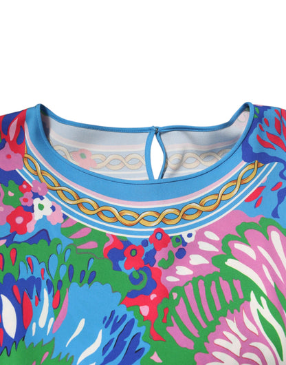 Dolce &amp; Gabbana – Tunika-Bluse mit mehrfarbigem Blumenmuster