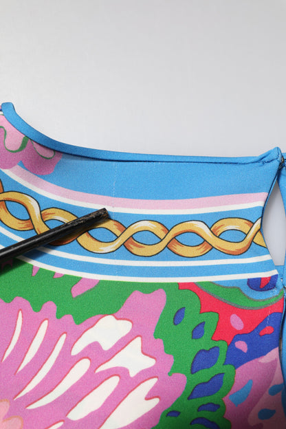 Dolce &amp; Gabbana – Tunika-Bluse mit mehrfarbigem Blumenmuster