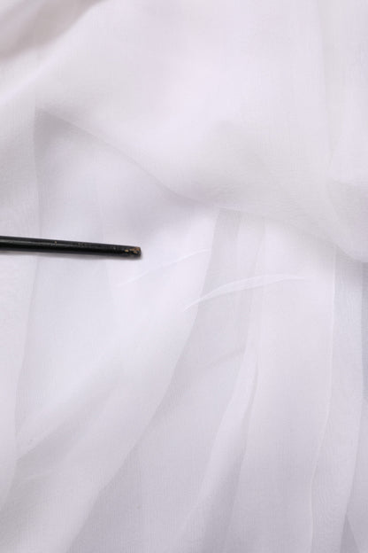 Dolce &amp; Gabbana – Kurzes Chiffon-Oberteil im Bustier-Korsett in Weiß