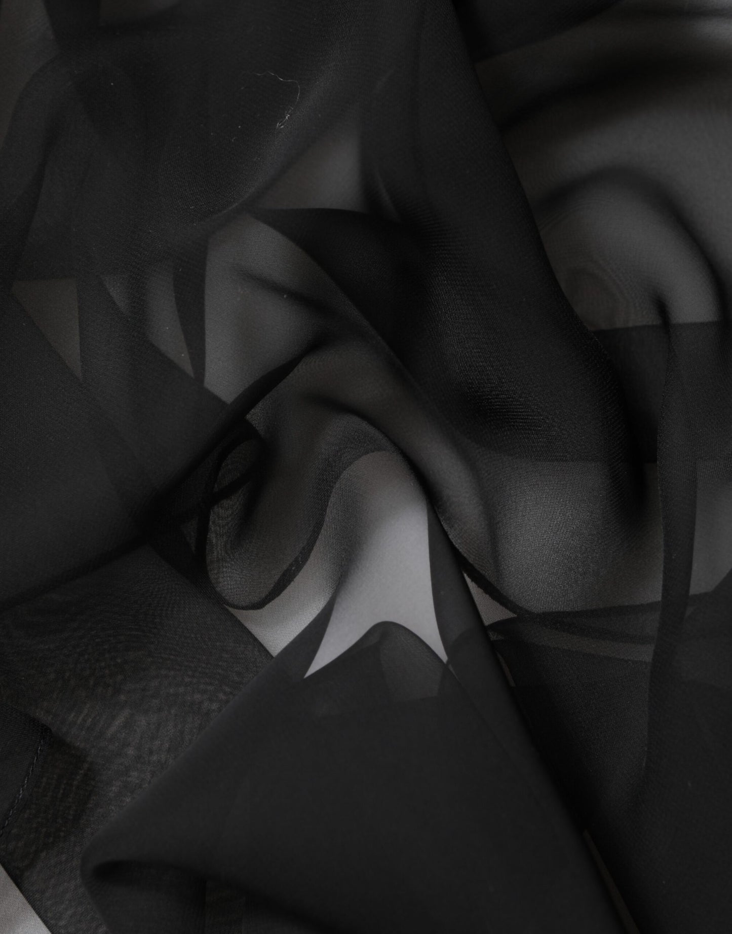 Dolce &amp; Gabbana – Schwarzes, durchsichtiges Blusentop aus Seidenchiffon und Spitze