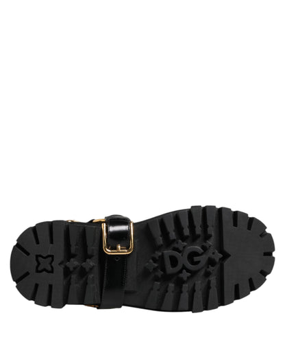 Dolce &amp; Gabbana Schwarze Chelsea-Stiefel aus Leder für Herren