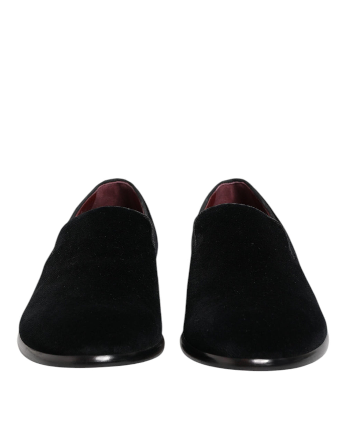 Dolce &amp; Gabbana – Schwarze Loafer aus Samt für formelle Herren
