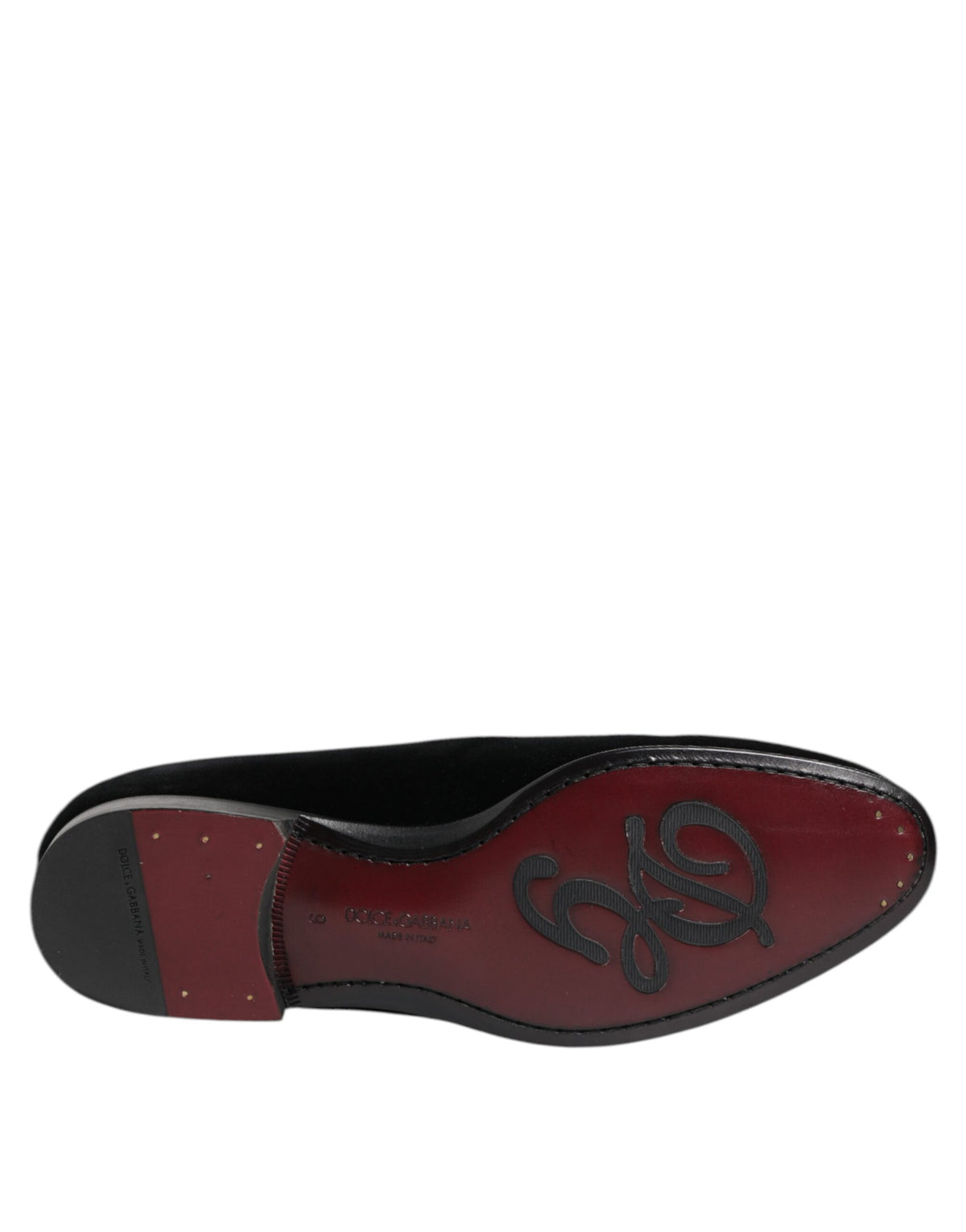 Dolce &amp; Gabbana – Schwarze Loafer aus Samt für formelle Herren