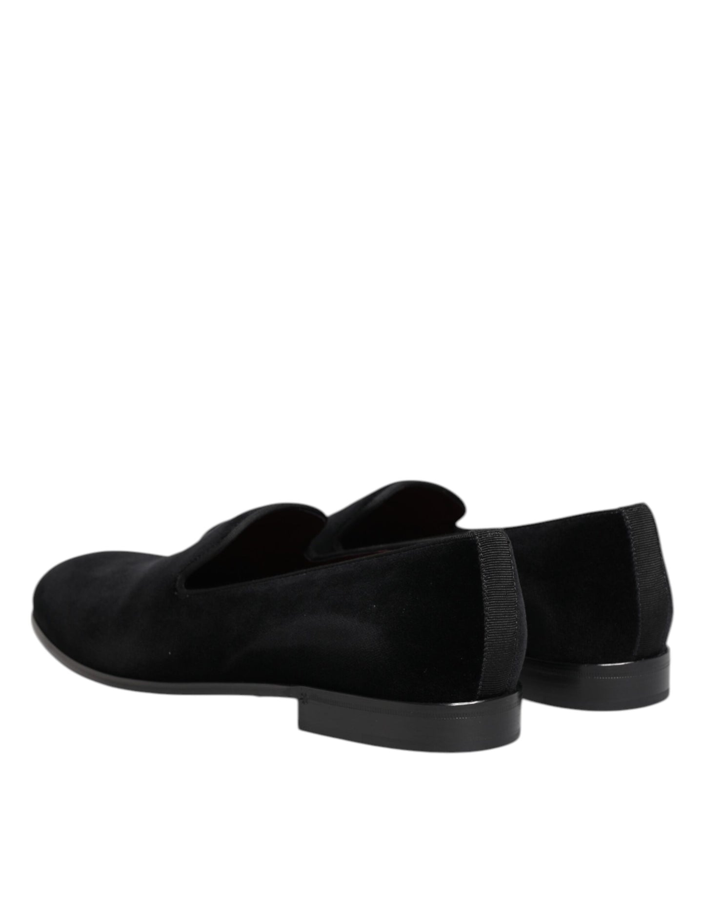 Dolce &amp; Gabbana – Slipper aus schwarzem Samt für Herren – Formelle Schuhe