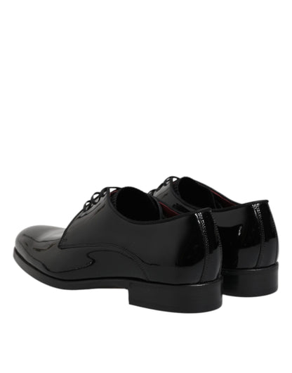 Dolce &amp; Gabbana – Derby-Schuhe aus schwarzem Leder für Herren