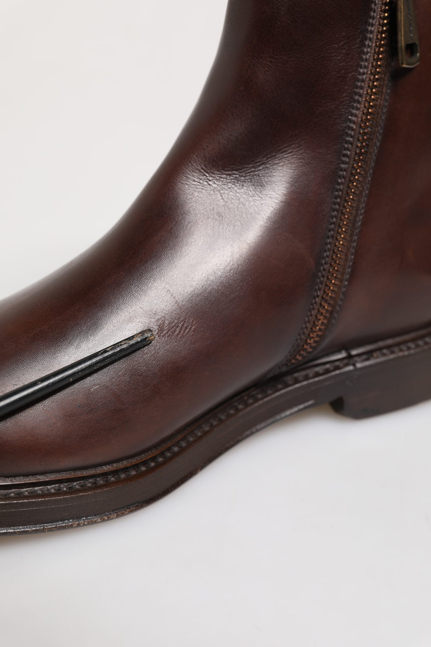 Dolce &amp; Gabbana – Chelsea-Stiefel aus Leder in Braun mit halbhohem Schaft