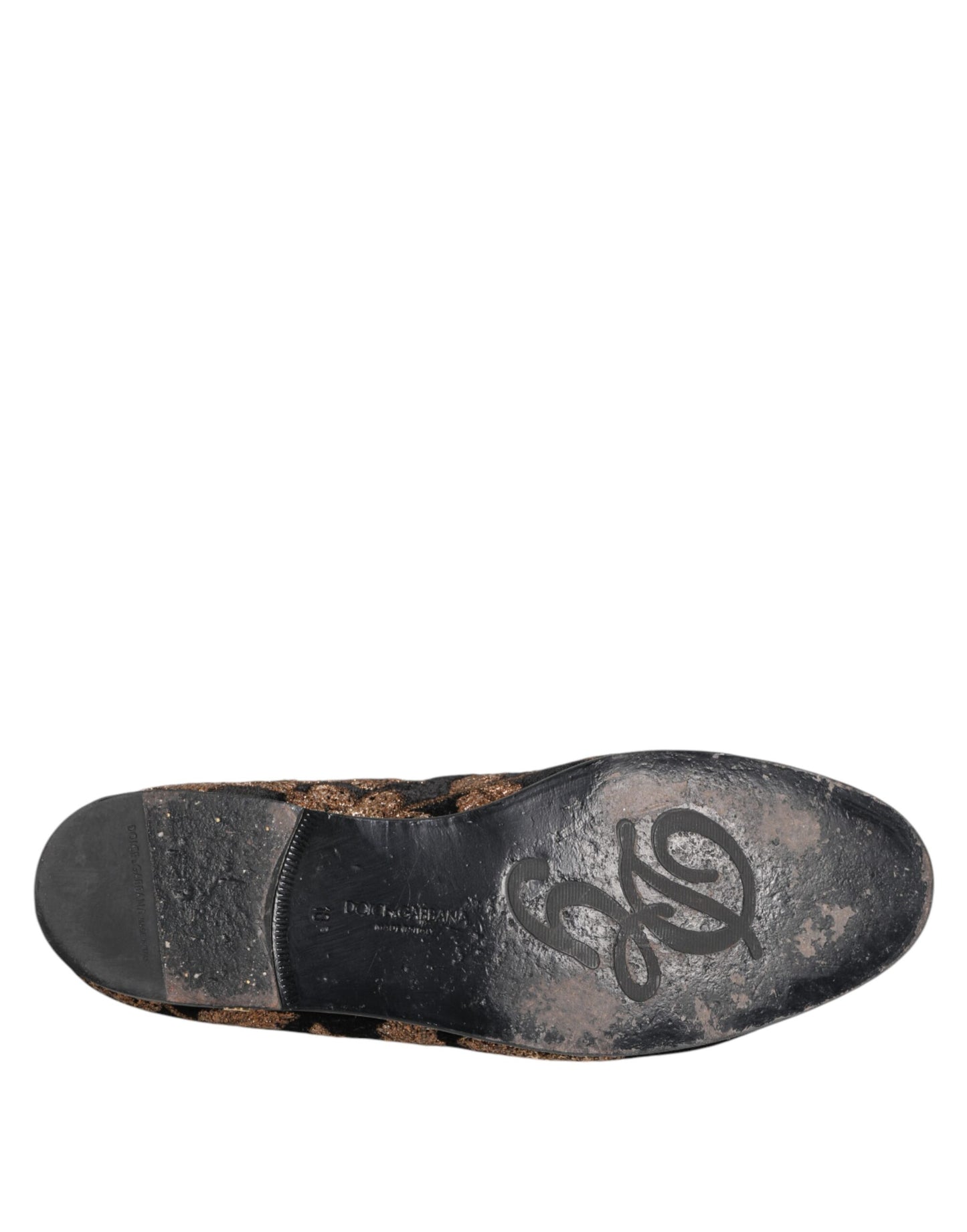 حذاء رجالي من دولتشي آند غابانا أسود مطرز بالورود